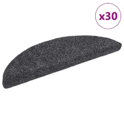 Tapis VidaXL Escalier auto-adhésifs - Gris foncé
