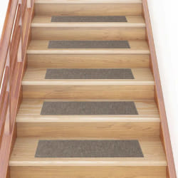 VIDAXL Tapis Escalier Auto-adhésif - Crème 76x20 cm