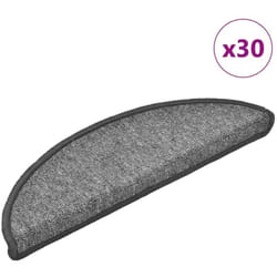 Vidaxl - Tapis d'escalier 30 pcs gris foncé 56x17x3 cm