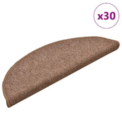 VIDAXL Tapis d'escalier marron