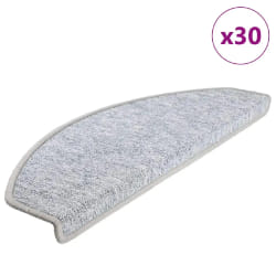 vidaXL Tapis d'escalier Gris Clair