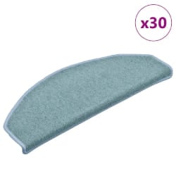 Tapis d'escalier vidaXL - Bleu 65x24x4 cm