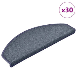 VIDAXL Tapis d'Escalier - Gris/Bleu