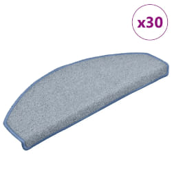 VidaXL Tapis d'Escalier 30 pcs - Gris Bleu