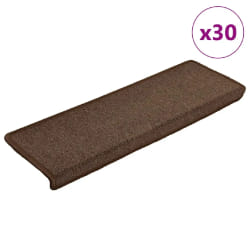 vidaXL Tapis d'Escalier 3365769 - Marron 65x21x4 cm