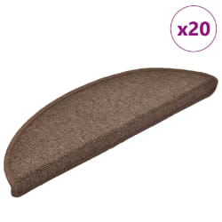 vidaXL Tapis d'escalier - Marron café