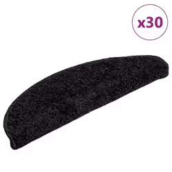 vidaXL Tapis descalier 30 pcs noir 56x17x3 cm tapis de marche descalier marche descalier décoration descalier 3365800
