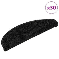vidaXL Tapis descalier 30 pcs noir 56x17x3 cm tapis de marche descalier marche descalier décoration descalier 3365800