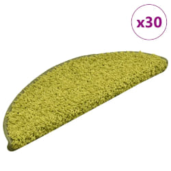 vidaXL Tapis d'escalier - Vert 56x17x3 cm