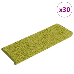 vidaXL Tapis d'Escalier Vert 30 pcs 65x21 cm