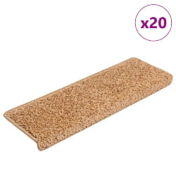 vidaXL Tapis d'escalier beige