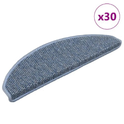 vidaXL Tapis d'Escalier Autocollant - Bleu 65x21x4 cm