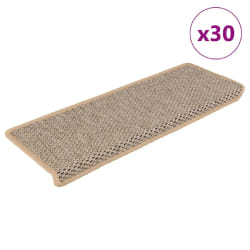 vidaXL Tapis d'escalier - Beige clair
