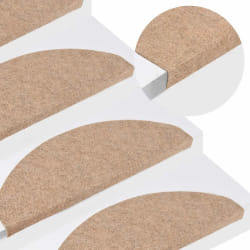 vidaXL Tapis d'escalier auto-adhésifs beige