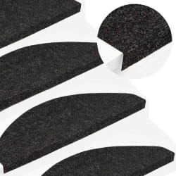 VidaXL Tapis d'Escalier Auto-adhésifs Anthracite