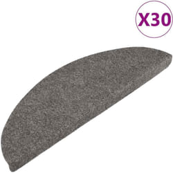 Tapis d'escalier auto-adhésifs 30 pcs gris 56x17x3 cm - Vidaxl
