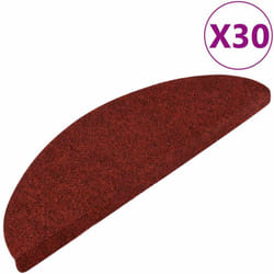 Vidaxl - Tapis d'escalier autocollants 30 pcs rouge 56x17x3 cm