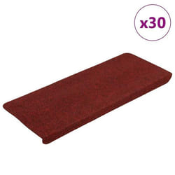 vidaXL Tapis descalier auto-adhésifs 30 pcs rouge 65x245x35 cm bande de roulement tapis de bande de roulement 3365916
