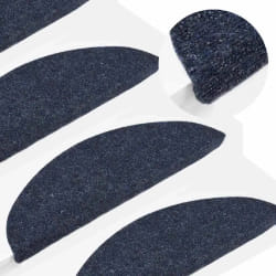 VidaXL Tapis d'Escalier Auto-Adhésif Bleu