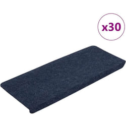 Tapis d'escalier auto-adhésifs 30 pcs bleu 65x24,5x3,5 cm - Vidaxl