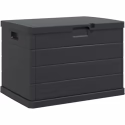 Ce coffre de rangement moderne est parfait pour garder vos affaires d'extérieur organisées et à l'abri. Avec sa couleur anthr ...