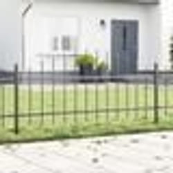 vidaXL Clôture de jardin en acier avec sommet en arc, 5,1x0,75 m
