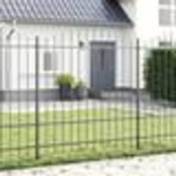 vidaXL Clôture de jardin avec un dessus en forme de noix, 8,5x1,75 m en acier