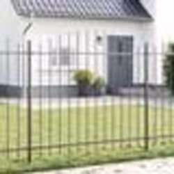 vidaXL Clôture de jardin grise 11,9 x 1,5 m en acier