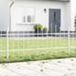 vidaXL Clôture de jardin blanche avec un arc, 10,2x0,75 m en acier