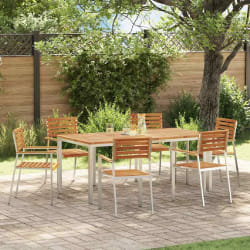 vidaXL Ensemble de salle à manger pour jardin 7 pcs