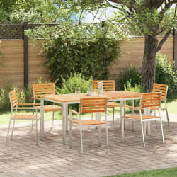 vidaXL Ensemble de salle à manger pour jardin 7 pcs
