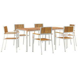 vidaXL Ensemble de salle à manger pour jardin 7 pcs