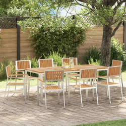 vidaXL Ensemble de salle à manger pour jardin 9 pcs