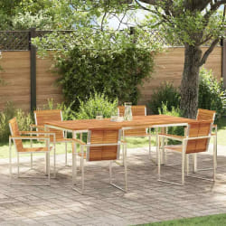 vidaXL Ensemble de salle à manger pour jardin 7 pcs