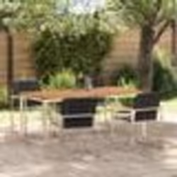 vidaXL Ensemble de salle à manger de jardin 5 pièces en acacia et acier inoxydable