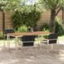 vidaXL Ensemble de salle à manger de jardin 5 pièces en acacia et acier inoxydable