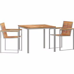 Cet ensemble de salle à manger de jardin apporte une ambiance sympa à n'importe quel extérieur, que ce soit sur un patio ou u ...