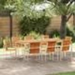 Ensemble de salle à manger jardin vidaXL 9 pièces en teck massif