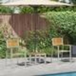Ensemble de repas de jardin vidaXL 3 pièces en bois massif teck
