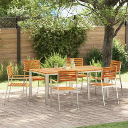 vidaXL Chaise de jardin 6 pcs Marron Bois d'acacia massif
