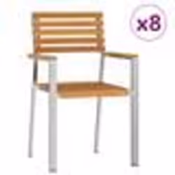 Chaises de jardin empilables vidaXL 8 pcs 54.5x56x89 cm Bois massif d'acacia