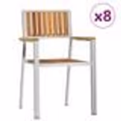 Chaises de jardin empilables vidaXL 8 pcs 54.5x56x87 cm Bois d'acacia massif