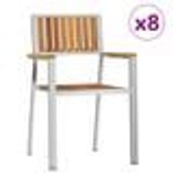 Chaises de jardin empilables vidaXL 8 pcs 54.5x56x87 cm Bois d'acacia massif