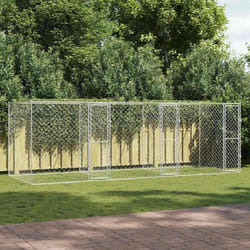 Cage Pour Chien Argent 600 X 200 X 200 Cm Acier Galvanisé Vidaxl