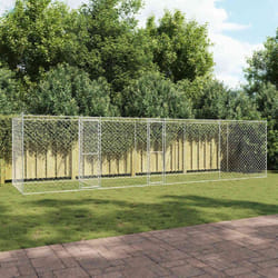 Cage pour chien Argent 800 x 200 x 200 cm Acier galvanisé vidaXL