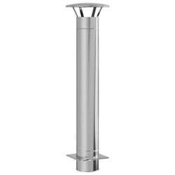Extension De Conduit Argenté 35 X 35 X 132 Cm Acier Inoxydable Vidaxl