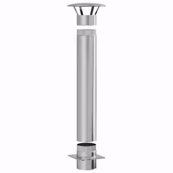 Extension De Conduit Argenté 35 X 35 X 132 Cm Acier Inoxydable Vidaxl - Vue supplémentaire 2