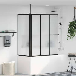 vidaXL Paroi de douche Autre Noir 120 x 70 x 137 cm Aluminium