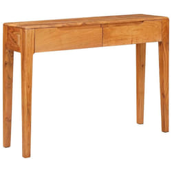 Table Console Marron 110 X 30 X 80 Cm Bois D'Acacia Massif Vidaxl