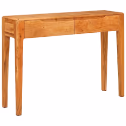 Table Console Marron 110 X 30 X 80 Cm Bois D'Acacia Massif Vidaxl - Vue supplémentaire 2